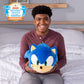 Club Mocchi-Mocchi Sonic Plush - 15 inch Blue Squishy Collectible Toy - Soft Polyester Stuffed Animal Decor - Model T12815