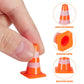 STOBOK 7pcs Mini Traffic Cones for Kids, Orange Roadblock Toys Educational Traffic Signs Playset for Imaginative Parking Lot Sce