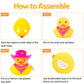 Wonuu Rubber Duck Yellow Duck Car Dashboard Decorations Car Ornaments For Cool Car Accessories With Cowboy Hat Necklace And Sunglasses, Pink Hat Love Glassess