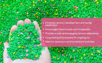 Sensory-N-Stuff Sensory Bin Filler For Sensory Table - Colored Rice For Sensory Play (Flower Rice)