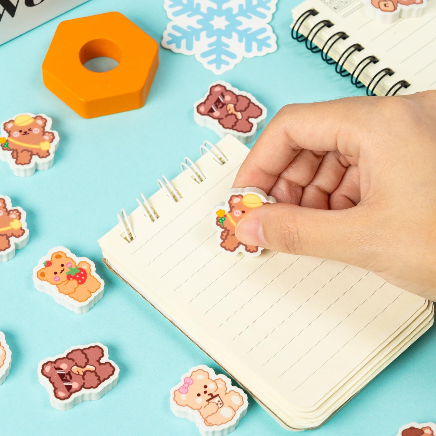 Yopyame 60Pcs Spring Flower Butterfly Mini Eraser For Kids Bulk Assorted Novelty Tiny Pencil Eraser Cute Puzzle Eraser Desk Pet