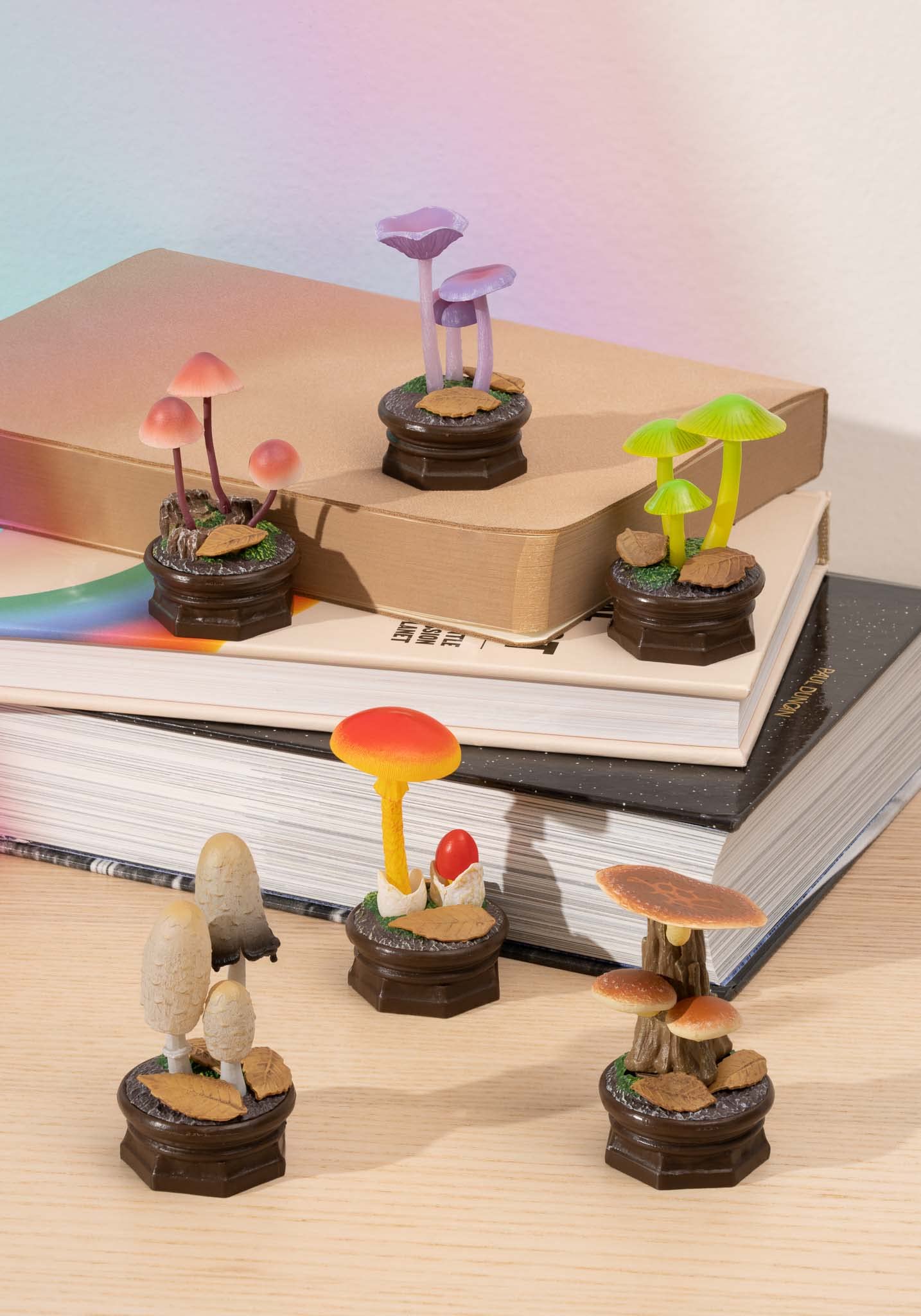 Qualia Mushroom Garden Blind Box Version 2- - Beautiful, Lightweight Charms - Blind Box Includes 1 Of 6 Collectable Figurines -