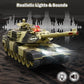 Remote Control Tank For Boys - Kids Simulated Army Tank Toy, 1:28 Scale 8 Channels Rc Tanks With Toy Soldiers, 2 Batteries, Rota