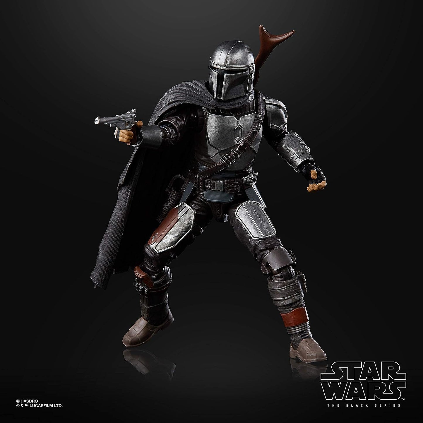 STAR WARS The Black Series Mandalorian 6-Inch Action Figure, Black, Model E9358, Collectible Toy for Kids Ages 4 and Up