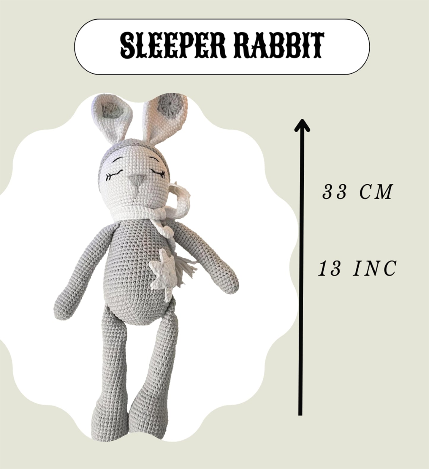 Tiny Things Exquisite Handmade Cotton Thread Rabbit Toy: Non-Toxic, Child-Safe Craftsmanship for Enduring Delight and Lasting Jo