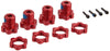Traxxas 5353R 17mm Splined Wheel Hubs Red-Anodized, 4-Piece, 642-Pack