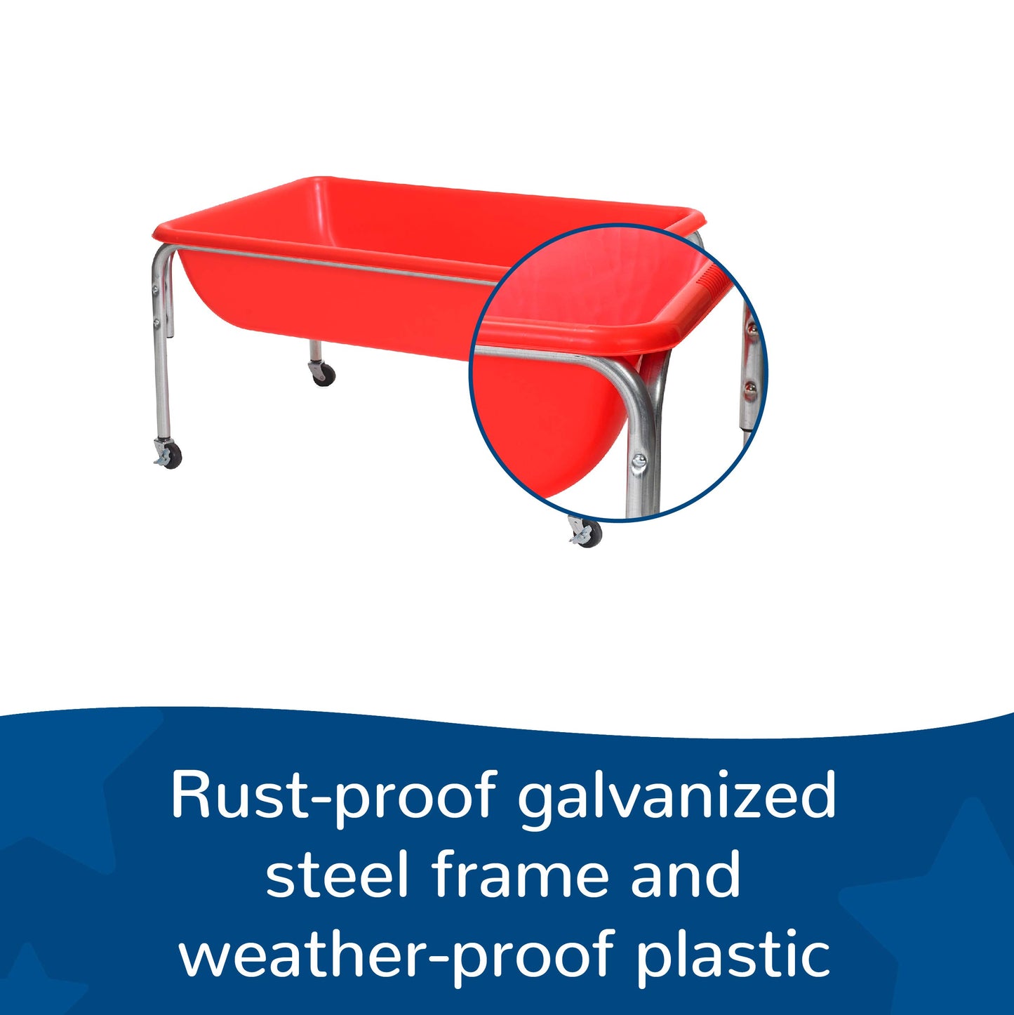 Children'S Factory 18'' Small Sensory Table, Sandbox With Lid, Water Table For Kids, Red