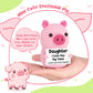Funny Positive Pig Gifts for Daughter Birthday Christmas  Handmade Crochet Emotional Inspirational Pink Pig for Daughter Teens mature-themed  Daughter Gifts for Birthday Graduation Christmas Cute Decor