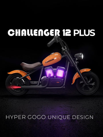 Hyper GoGo Electric Bike for Kids - Kids Electric Bike with Colorful Ambient Lights, 3 Speed Modes Up to 10 MPH, 60 Minutes of C