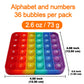 Alphabet Pop Fidget Toy Letters Abc Numbers Learning And Educational Toys Square Sensory Toys Popper Board Games Stress Relief Gifts For Kids Adhd Autism 2 Packs Single Side(Alphabet And Numbers)