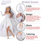 11.5-Inch Themed Doll Clothes & Accessories - Educational Role Play Gift Set for Girls with 1 Doll, 5 Outfits (Santa, Wedding, G