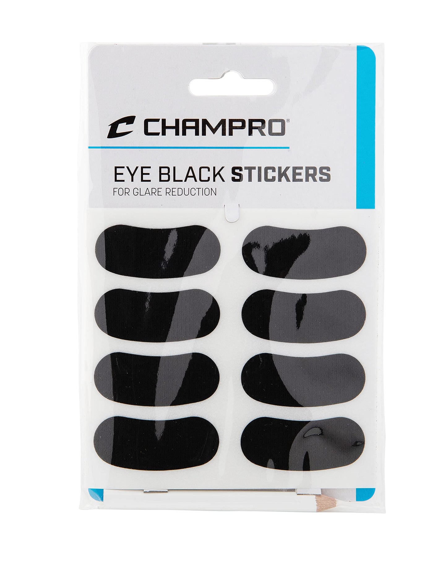 Champro Eye Stickers, 3 Packages of 8 with pencil (Black)