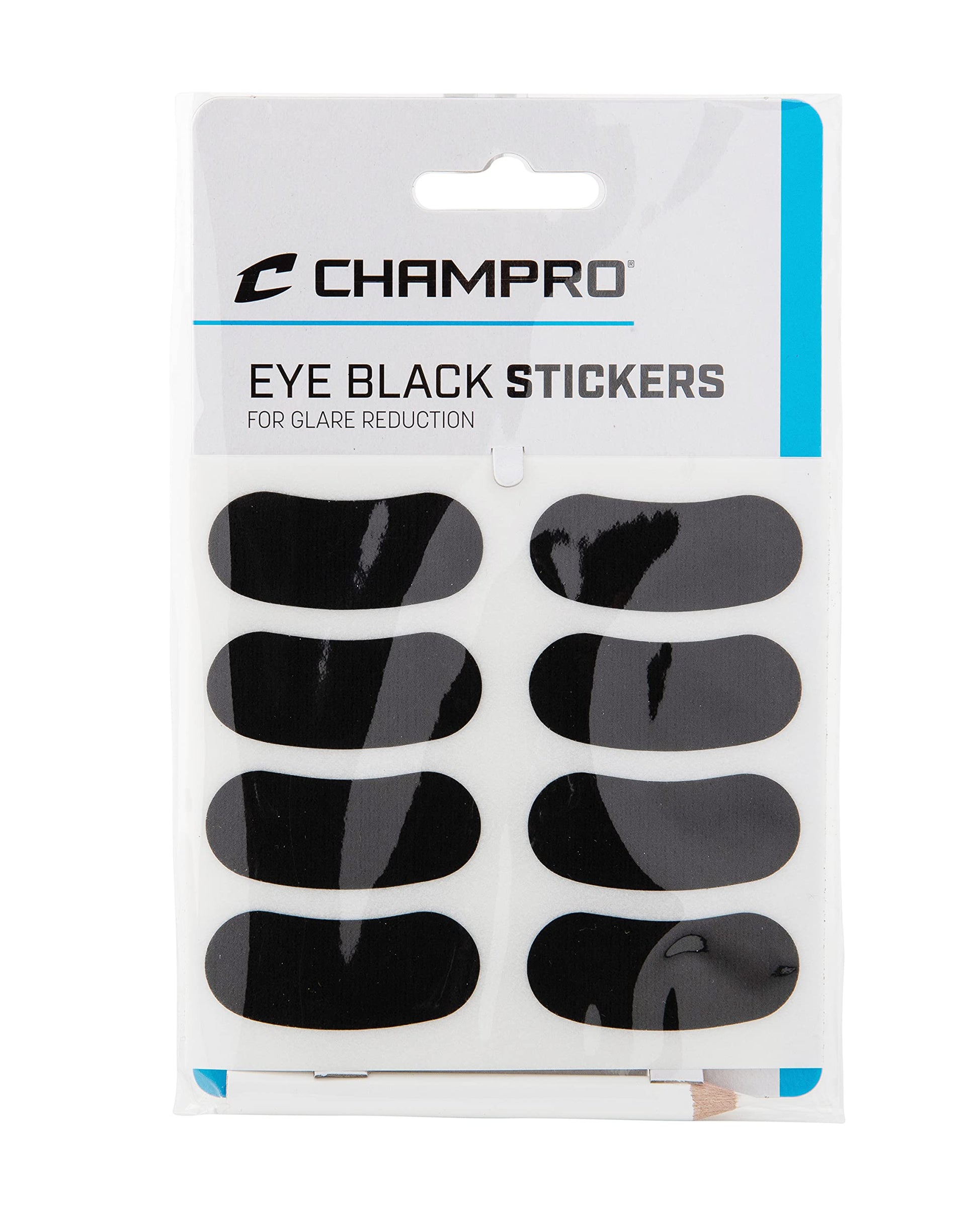 Champro Eye Stickers, 3 Packages of 8 with pencil (Black)