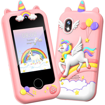 Kids Smart Phone for Girls, Birthday Gifts for Kids Age 3-12, Toddler Smart Phone Learning Educational Toy Pretend Play Phones w