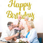 Beishida Gold Happy Birthday Banner - No Diy 10Feet,Pre-Strung-Glitter Happy Birthday Sign, Happy Birthday Garland,Happy Birthda