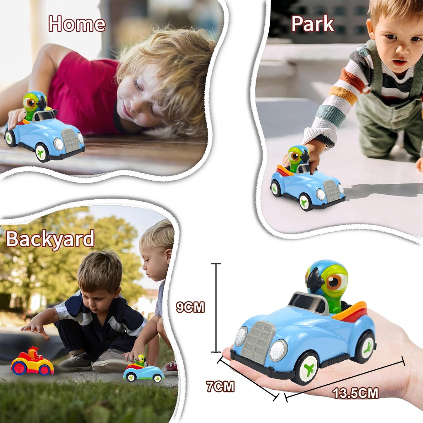 Toymaker La Granja De Zenon Pull Back Cars Lorito Pepe Bird Toys For Toddlers 1-3 Years Old Baby Car Toy Birthday Present For Bo