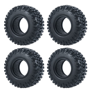 RC-Hub 4PCS 1.0'' Crawler Tires Micro Rubber Tires for 1/24 Axial SCX24 90081 AXI00001 AXI00002 AXI00005 AXI00006 RC Crawler Car