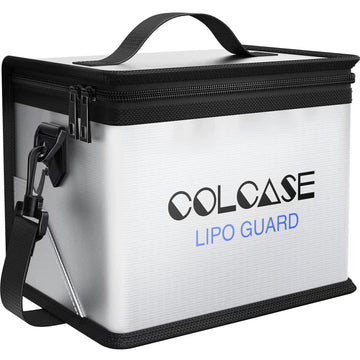 COLCASE Fireproof Explosionproof Lipo Safe Bag for Lipo Battery Storage and Charging, Large Space Highly Sturdy Double Zipper Li