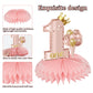 Turypaty 10Pcs 1St Birthday Decorations Honeycomb Centerpieces For Baby Girls, Pink Rose Gold Miss Onederful First Birthday Tabl