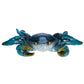 Beachcombers Gloss Blue Crab 8-Inch Length Resin, Figurine