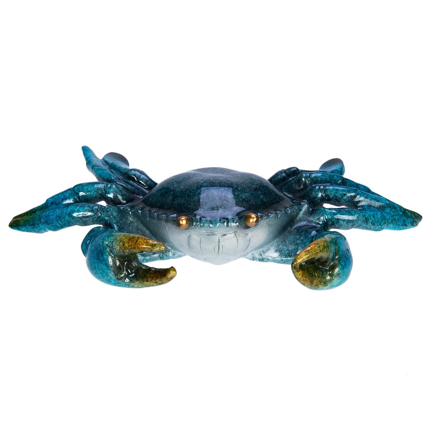 Beachcombers Gloss Blue Crab 8-Inch Length Resin, Figurine