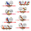 Chivertion 48 Sets DIY Valentine s Day Exchange Gift for Kids Bird Themed Funny Cards with Heart Pencils Wren Robin Sparrow for