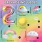 Rainbow Balloons 2Nd Birthday Decorations For Girls, Rainbow Birthday Balloons Set 2 Year Old Birthday Decorations With Sun Rain