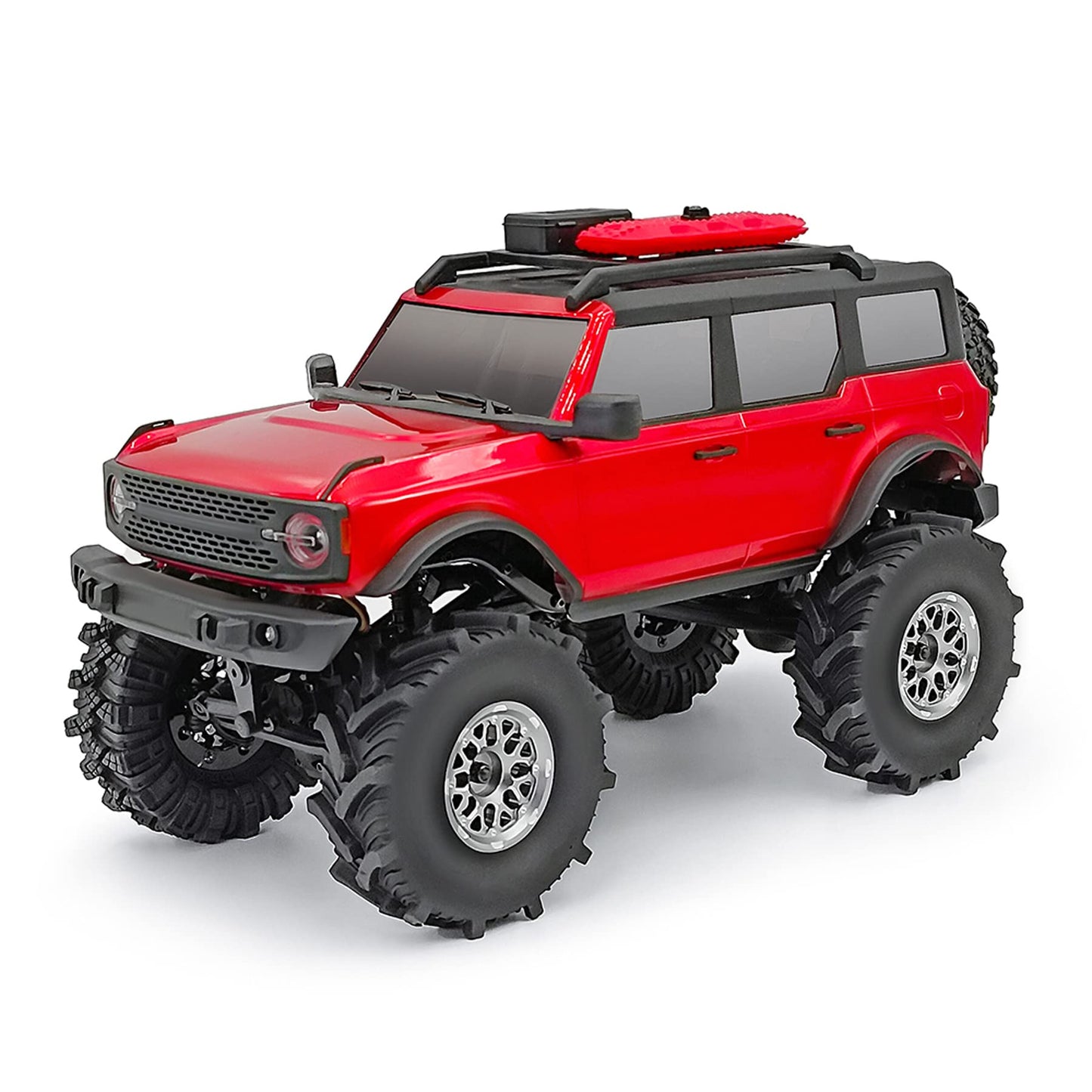 4PCS 1.0 beadlock Wheels SCX24 Wheels and Tires TRX4M Aluminum Wheel Rims and Mud Terrain Tires Kit for 1/18 RC Crawler TRX4M 1/