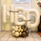 40 Inch Cream Letter Balloons, Large P Letter Balloons Foil Helium Balloons, Mylar Big Single Alphabet P Balloons, Cream Balloon