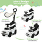 Nightcore Push Car, Ride On Car With Removable Canopy, Backrest, Anti-Tipping Design, Retractable Footrest, Engine Sound, Safe G