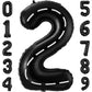 Race Car Number 2 Balloons,40 Inch Racing Car 2 Birthday Balloons Two Fast Balloon Race Track Black 2 Balloon Number For Cars Theme Birthday Party
