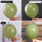 PartyWoo Sage Green Balloons, 85 pcs Rubber Pack - 5" to 18" Matte Green Balloons for Garland or Arch Decorations