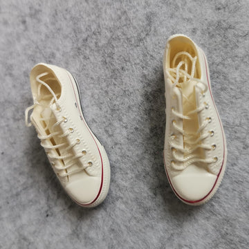 1:6 Scale Figure Shoes Sneakers Shoe For 1/6 12 Inch Male Action Figure Toy (White)