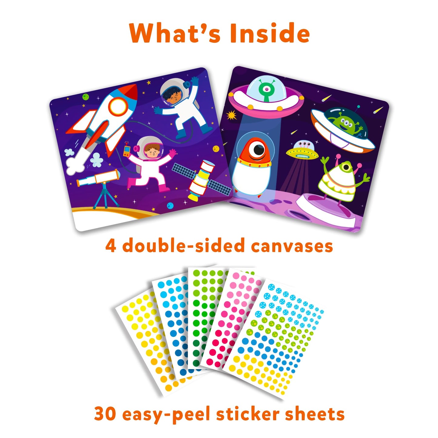 Skillmatics Dot It Sticker Art Activity - Space, Mess-Free Fun For Kids, 500+ Stickers, Craft Kits, Diy Activity, Travel Toys, Gifts For Boys & Girls Ages 3, 4, 5, 6, 7
