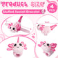 Deekin 4 Pcs 9 Inch Stuffed Axolotl Slap Bracelets Plush Axolotl Slap Band Cute Snap Bracelet Jungle Themed Axolotl Huggers For