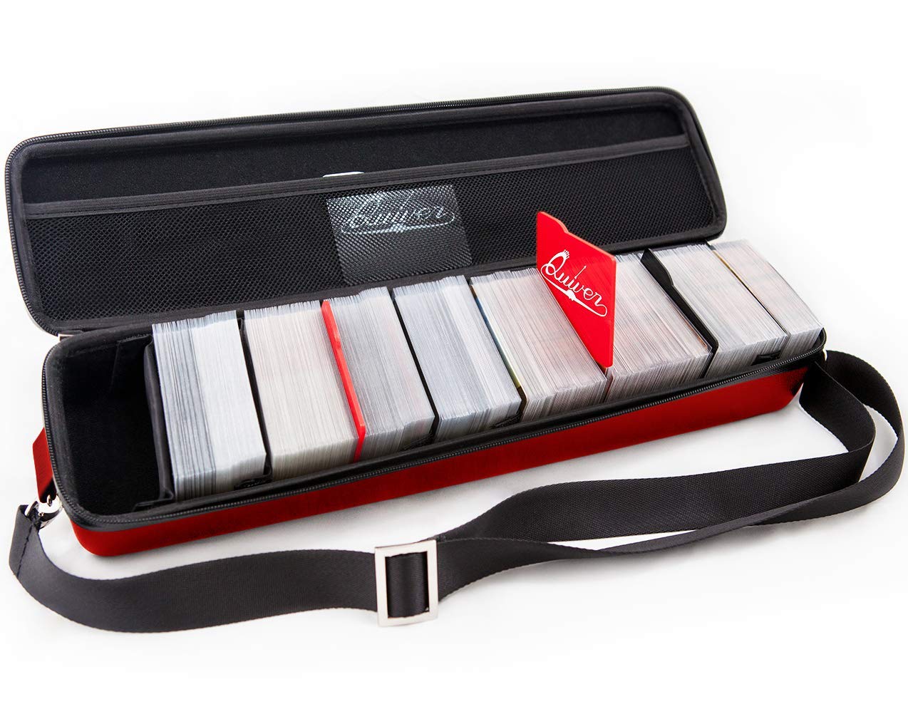 Quiver Time 's Red Card Case  Perfect for MTG Deck  enhanced Storage Box  for Trading Cards  and Playing Card Storage  Ideal for Carrying Magic The Gathering and Game TCG Enthusiasts Recommended