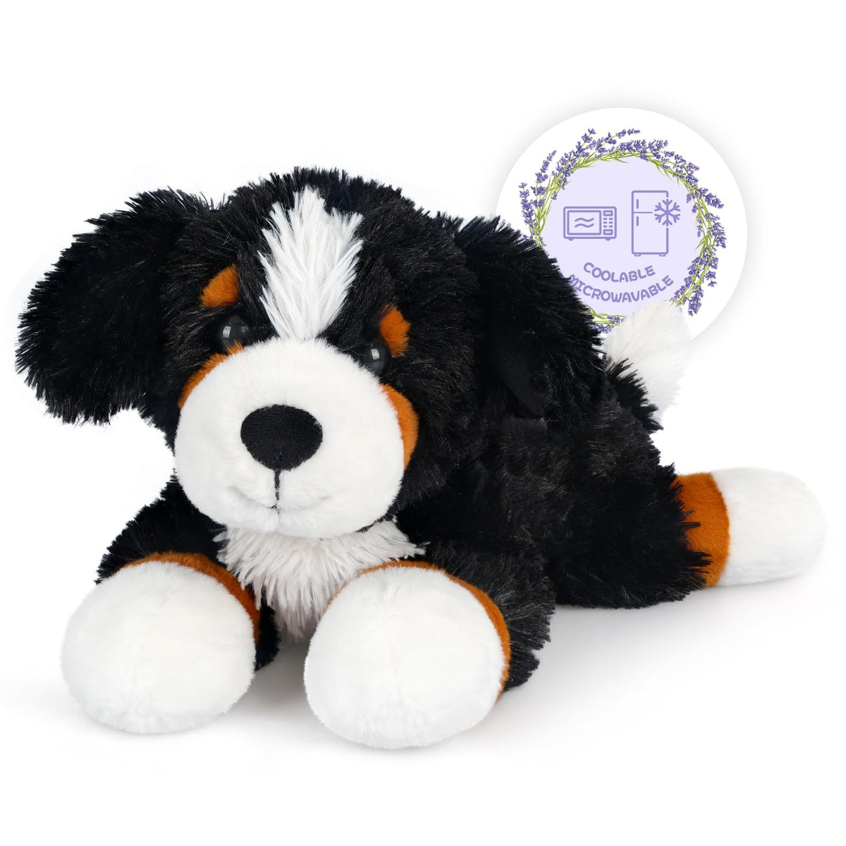 SuzziPals Heatable & Coolable Bernese Mountain Dog Stuffed Animal for Kids