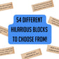 NORTH AMERICAN WEEKEND Tumbling Tower Game - 54 Icebreaker Questions - Fun for Family, Friends & Team-Building - Multicolor Wood