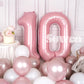 SUWEN 40 Inch Pink Foil Number Balloons 0-9 Jumbo Mylar Birthday Party Decorations for Girls