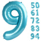 Pearlescent Blue 9 Balloon, Number Balloons 40 Inch, 9Th Giant Birthday Decorations For Boys Girls,19Th 29Th Party Decorations S