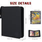 Jumbo Card Binder  HYMENEX 80 Pockets Trading Card Binder with 40 Removable Double Sided Jumbo Cards Sleeves and Zipper for Oversized Cards - Portable & Lightweight 5.4 x 7.5 (Size L)