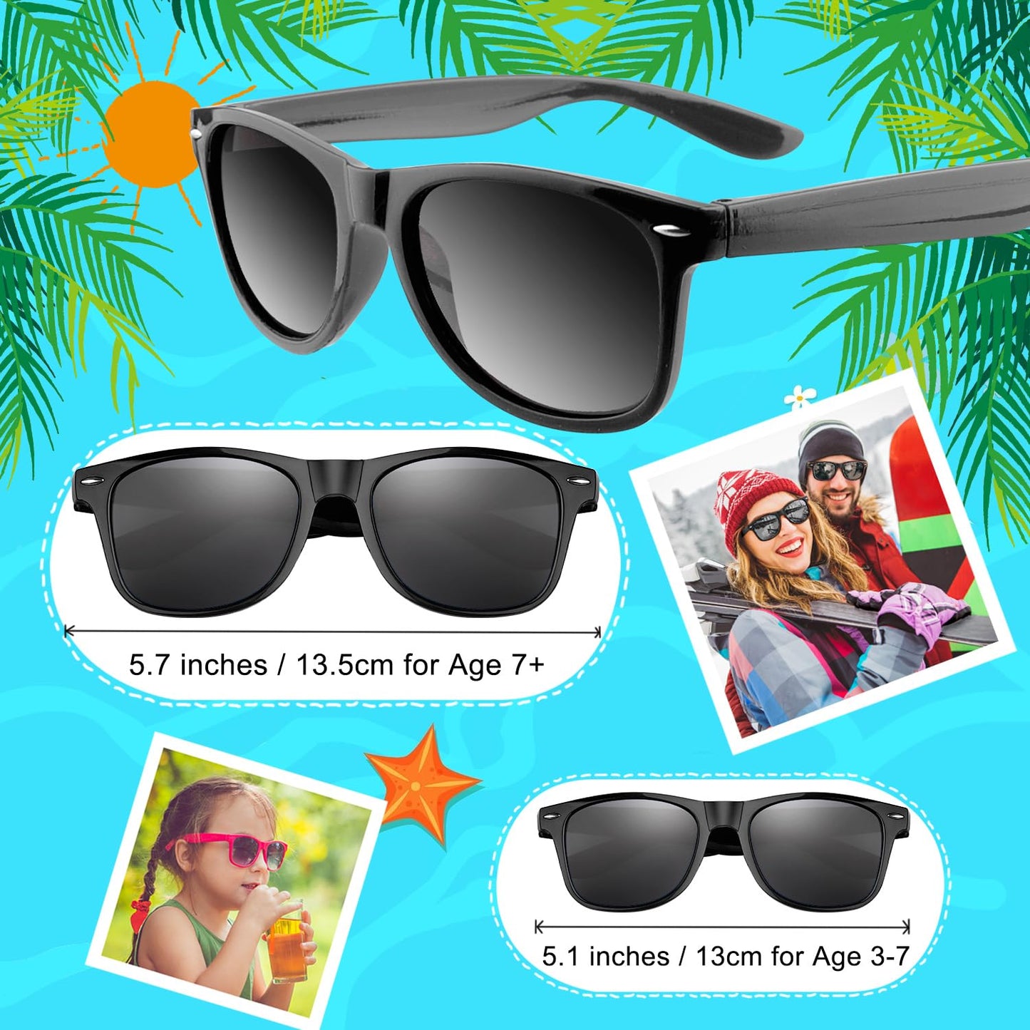Morcheiong 12 Pack Party Sunglasses In Bulk For Birthday Summer Party Goody Bag Fillers Favors, Mixed Colored