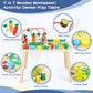 Activity Table For 1+ Year Old Girls Boys, 7-In-1 Wooden Montessori Toys, Activity Center, Baby Toddler Sensory Toys Kids First