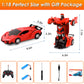 Kizeefun Remote Control Car, Rechargeable Transformable Remote Control Car for Boys and Girls with Flashing Lights and 360