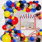 Red Yellow Blue Black Silver Balloon Garland Arch Kit, 127Pcs Red Black Royal Blue Yellow Metallic Silver Balloons For Boys Brit