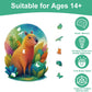 Yjacuing Wooden Jigsaw Puzzles For Adults, 300 Piece Unique Animal Shaped Premium 5Mm Wood Puzzles Family Game (Capybara, Large)