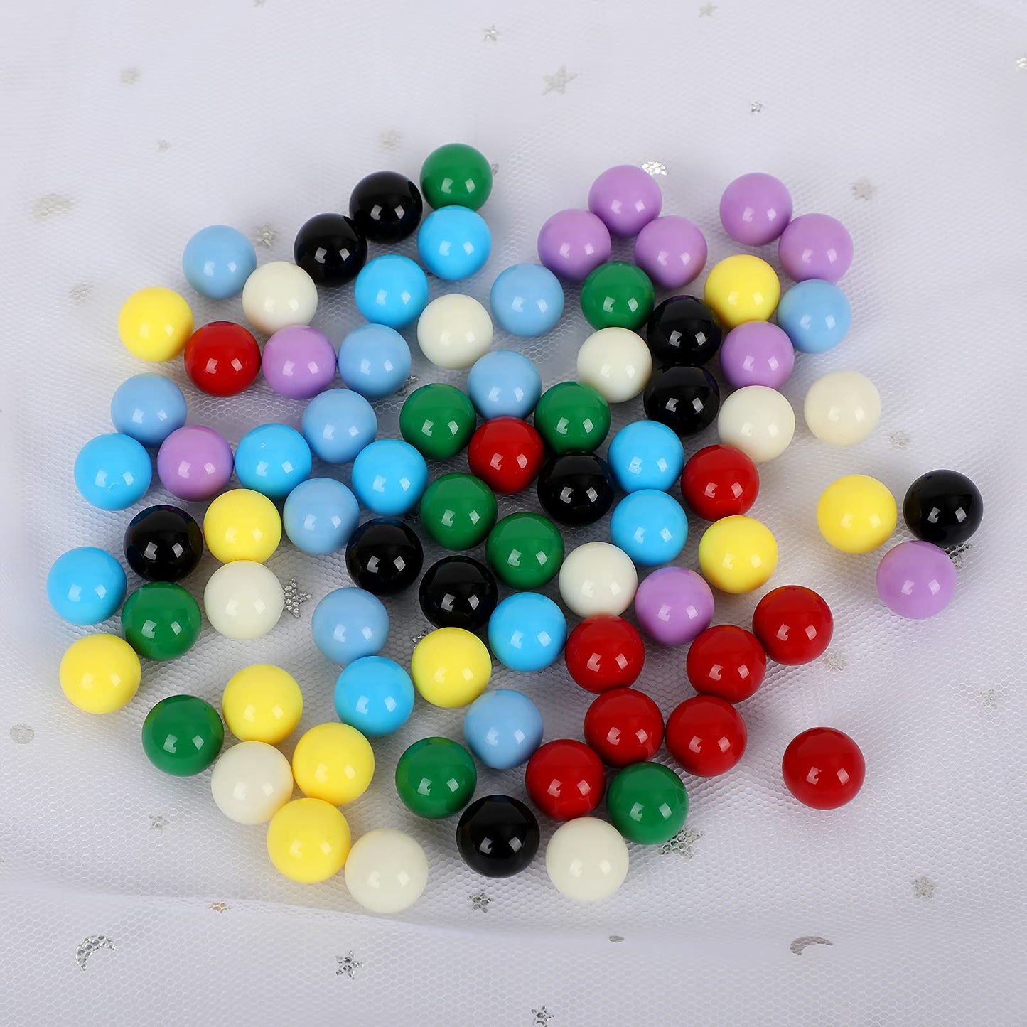 Laviesto Game Replacement Marbles,80Pcs Solid Color Game Balls For Chinese Checkers,Aggravation Game,Marble Run,Marble Games(14Mm/8 Colors)