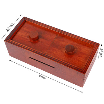 ATDAWN Puzzle Gift Case Box, Secret Puzzle Box with Hidden Compartments, Wooden Money and Gift Card Holder Box, Challenge Puzzle