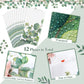 Remagr 12 Pcs Sage Green Tablecloth Plastic Eucalyptus Leaf Table Cover Rectangle Disposable Table Cloth for Bridal Baby Shower