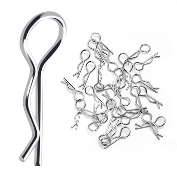 KCRTEK 100Pcs RC Body Clips,30-Degree Angle RC Clips Easy to Plug for All 1/10 1/12 Scale Redcat HPI Himoto HSP Exceed RC Car Pa